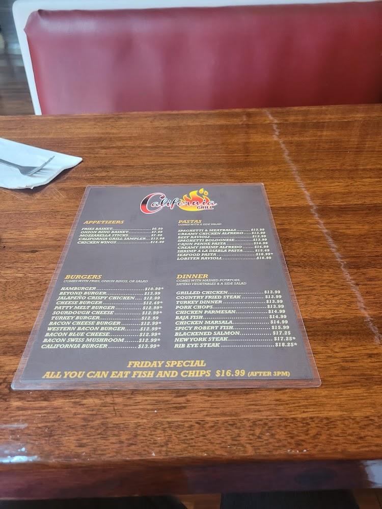 California Grill Menu image 3